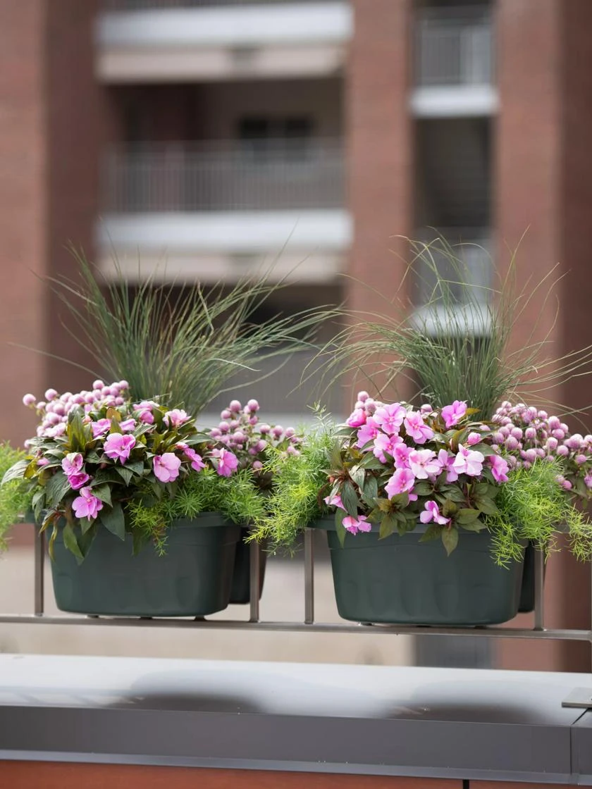 Self-Watering Saddle Railing Planter, 16" - Image 3