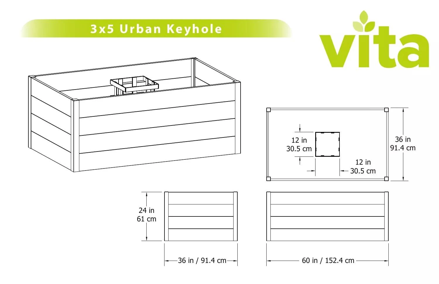 Urban Keyhole Garden 3' X 5' - Image 3