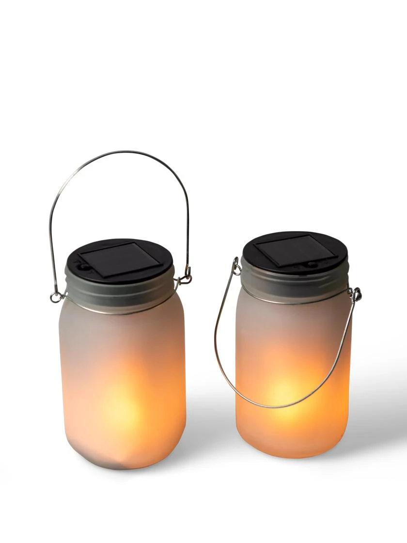 Solar Glass Jar Lantern, Set Of 2 - Image 3