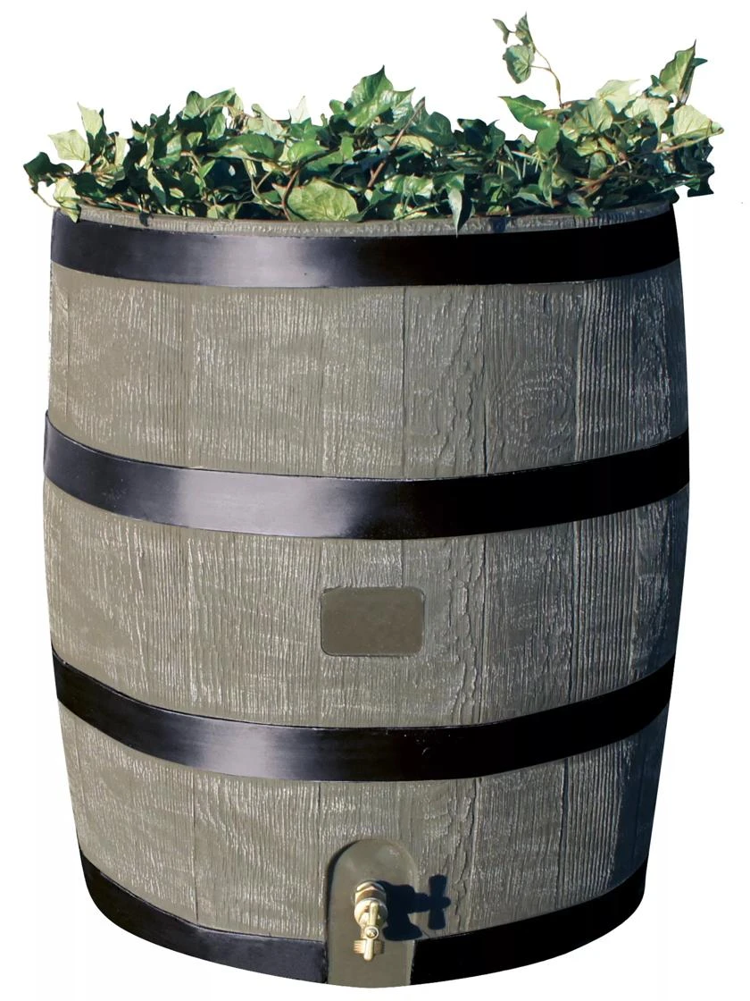 Round Rain Barrel With Planter, 35 Gallons - Image 6